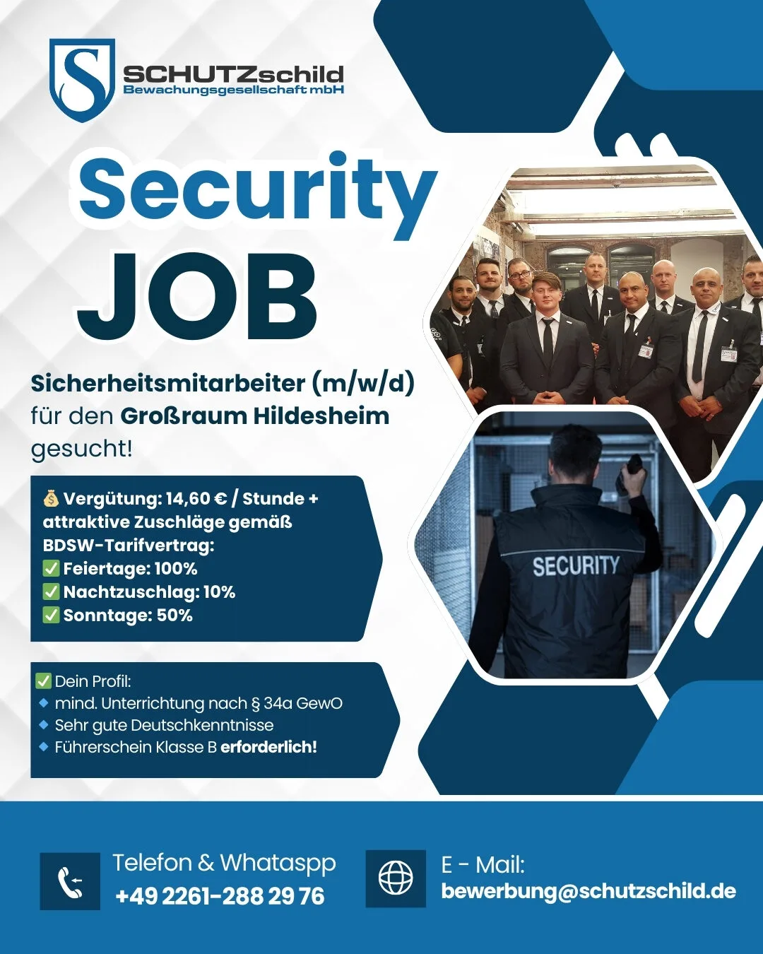 #Sicherheitsdienst #SecurityJob #Vollzeitstelle #Sicherheitsmitarbeiter #JobsHildesheim #Objektschutz #34aGewO #Schichtarbeit #Sicherheitskraft #FührerscheinB #Wachschutz #KarriereSicherheit #JobSecurity #Sicherheitsfirma #JetztBewerben
