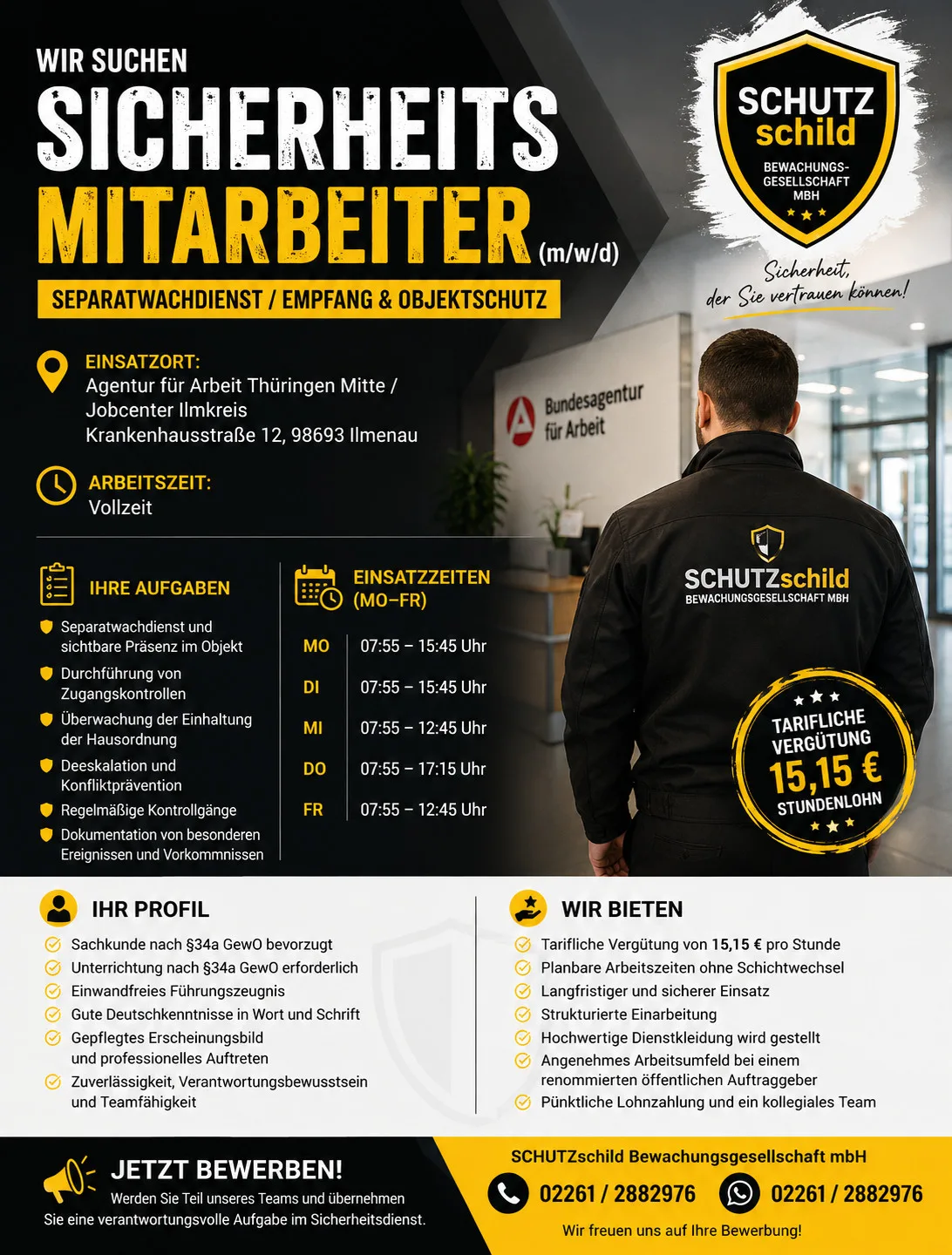 Objektschutz Ilmenau Sicherheitsmitarbeiter