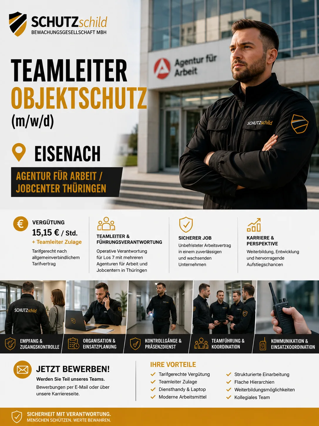 Sicherheitsdienst (m/w/d) – Teamleiter Objektschutz (m/w/d) – Eisenach Agentur für Arbeit / Jobcenter Thüringen
