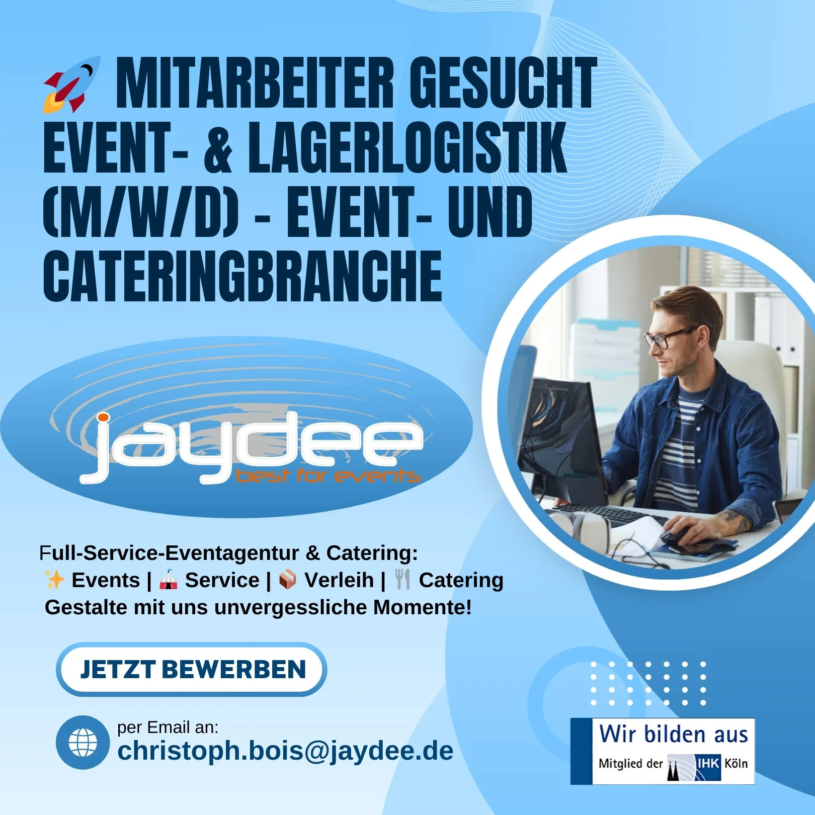#Eventlogistik #Eventjobs #Cateringjobs #Logistik #Allrounder #Teamwork #Marienheide #Eventbranche #Karriere #JaydeeEvent #Geschirrverleih #Catering